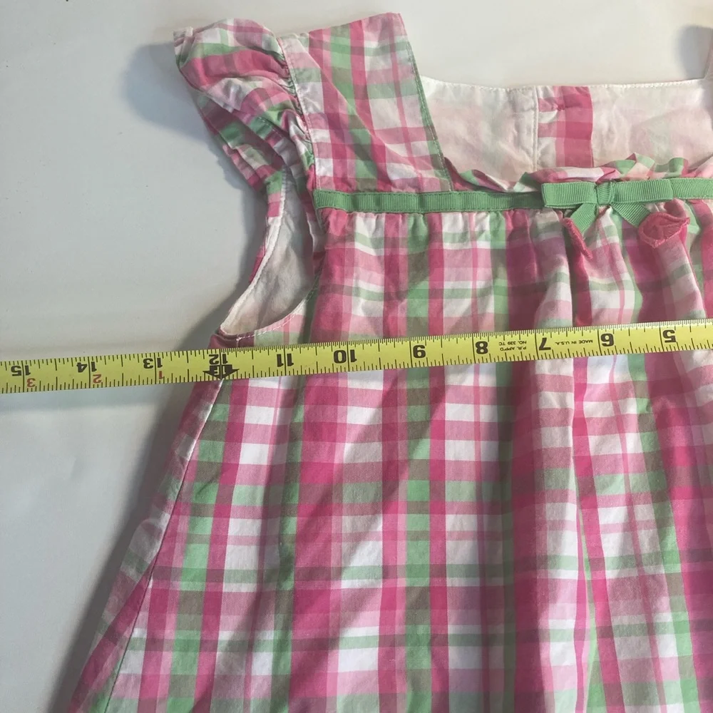 Gymboree girls pink plaid dress 8